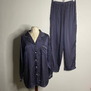 Halston Navy Polka Dot Pajamas